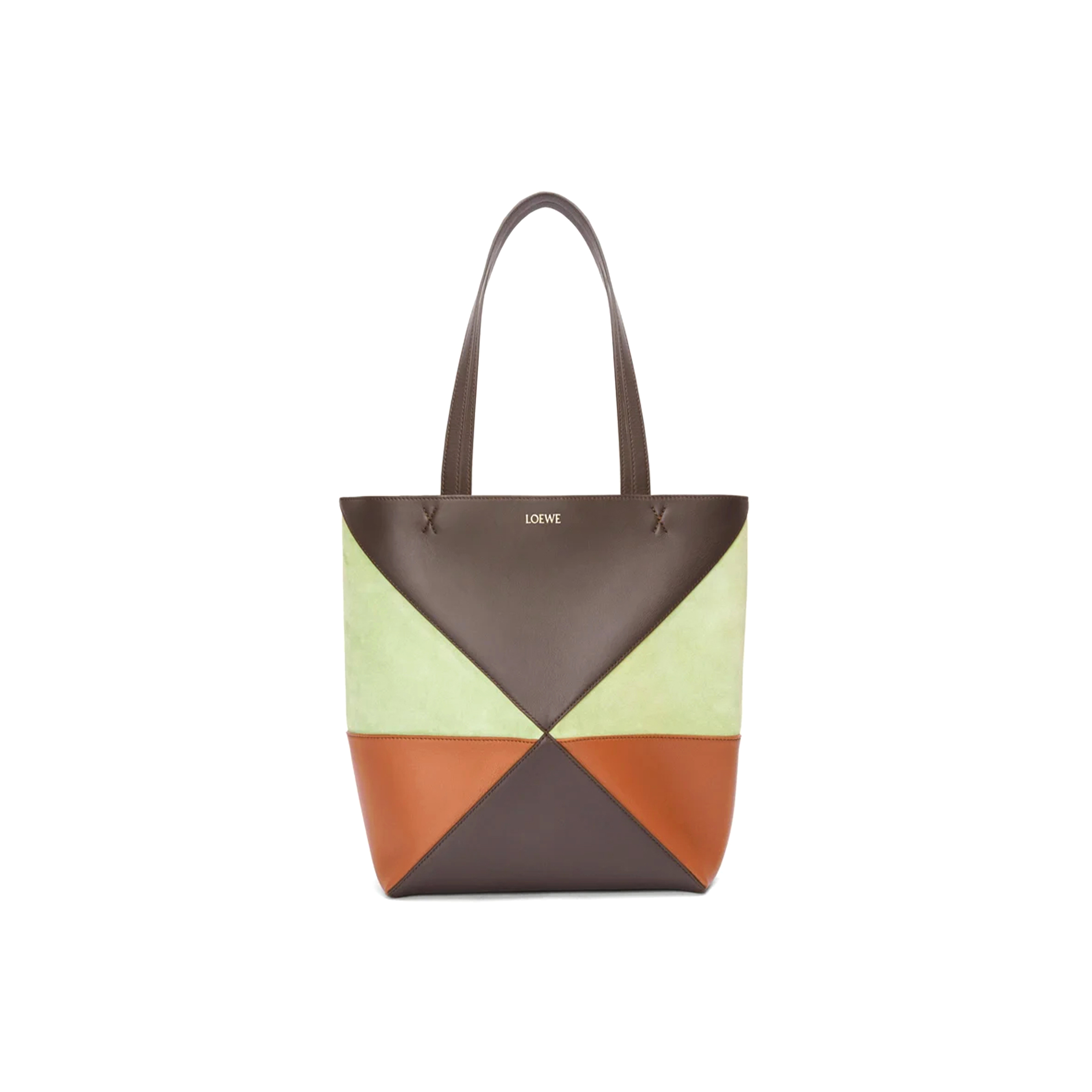 L0ew* medium puzzle fold tote in calfskin and suede a779g50x73 (25.5*31.5*14.5cm)